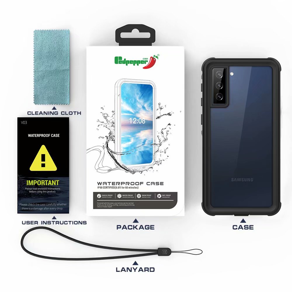 Samsung Galaxy S21 Plus Case Waterproof Dot Clear Full Protection