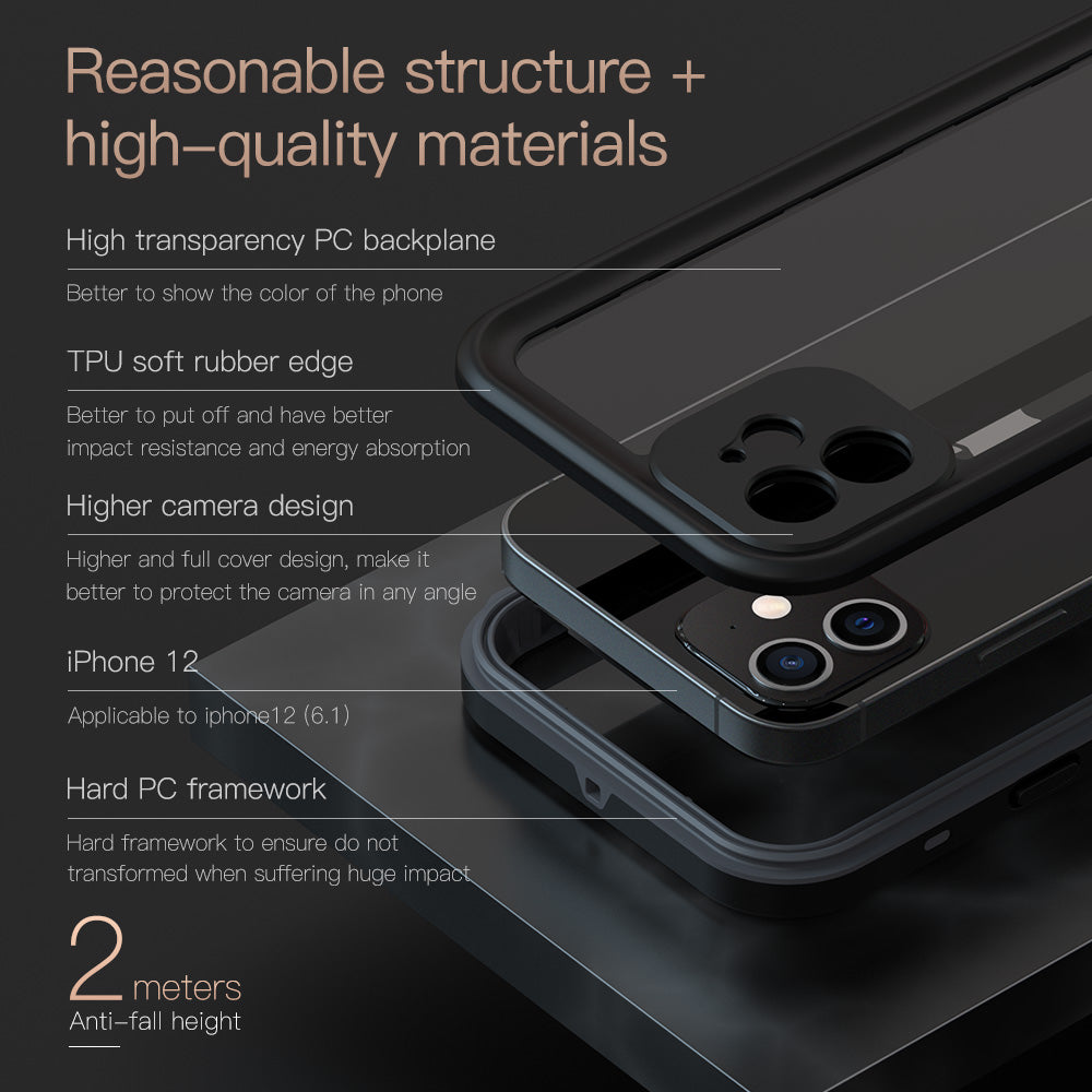 Apple iPhone 12 Case Waterproof Dot Clear Full Protection