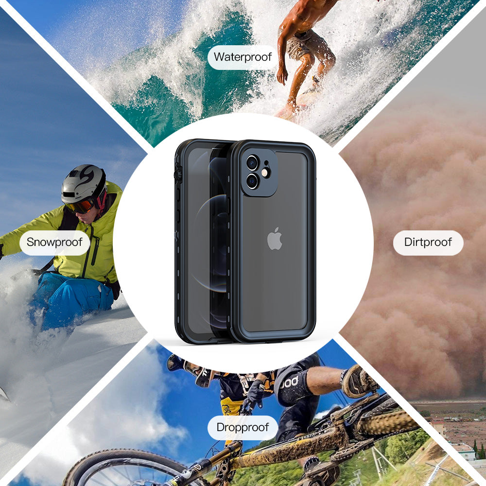 Apple iPhone 12 Case Waterproof Dot Clear Full Protection
