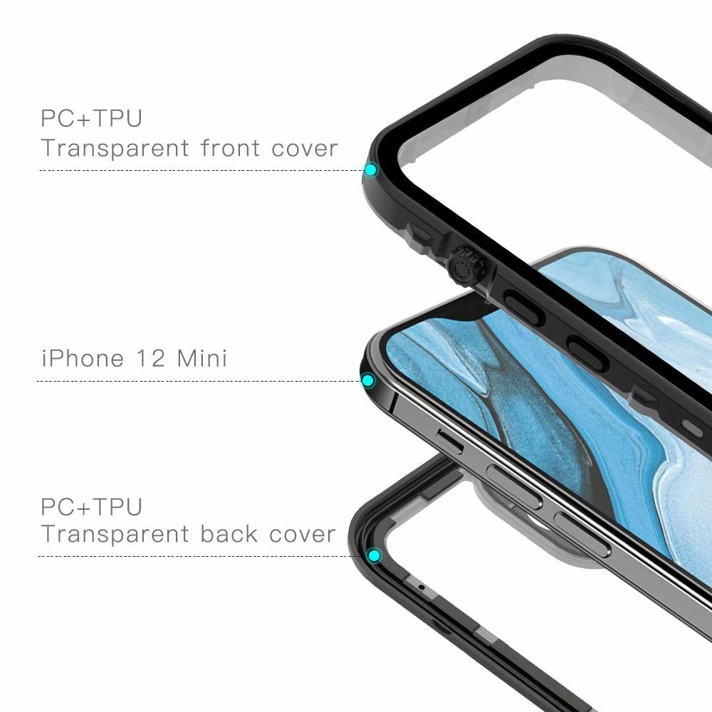 Apple iPhone 12 Mini Case Waterproof Dot Clear Full Protection