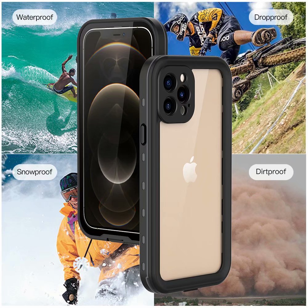 Apple iPhone 12 Pro Max Case Waterproof Dot Clear Full Protection