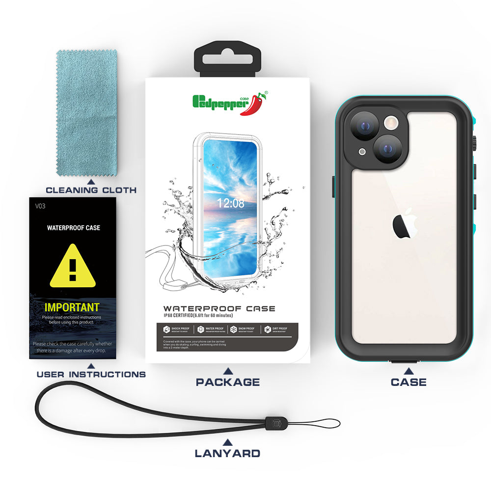 Apple iPhone 13 Mini Case Waterproof Dot Clear Full Protection