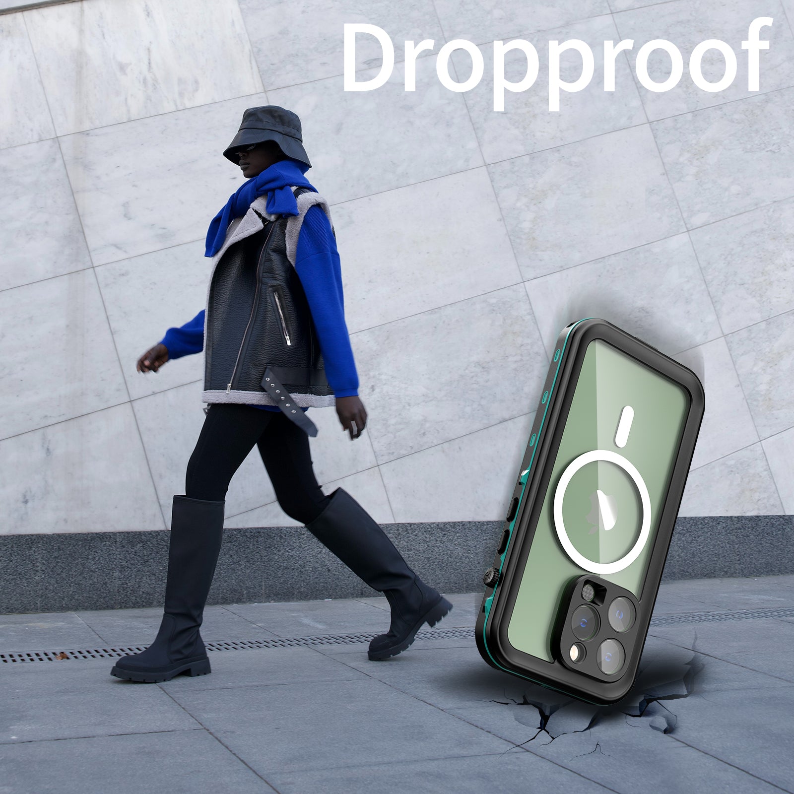 Apple iPhone 14 Pro Case Waterproof Dot Clear Full Protection