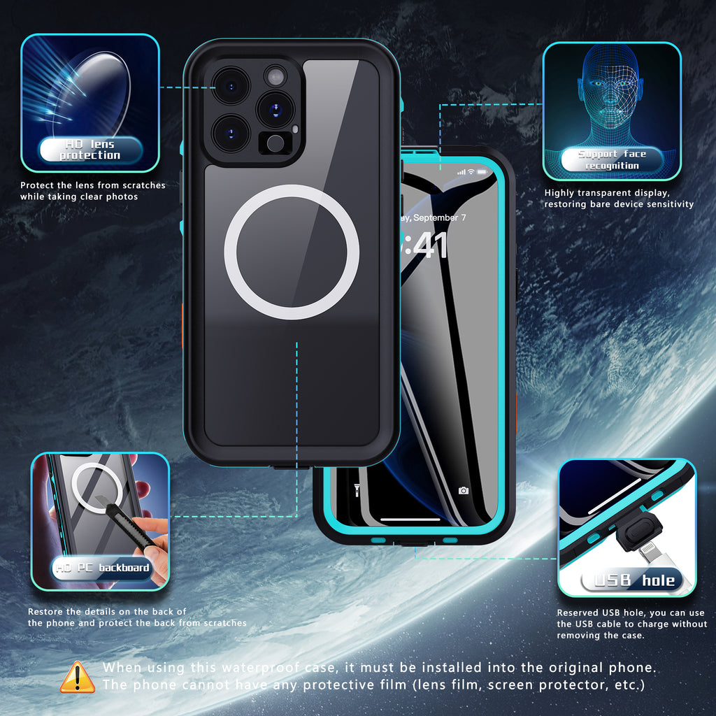 Apple iPhone 16 Pro Case Waterproof Dot Box Submerged 6.6ft