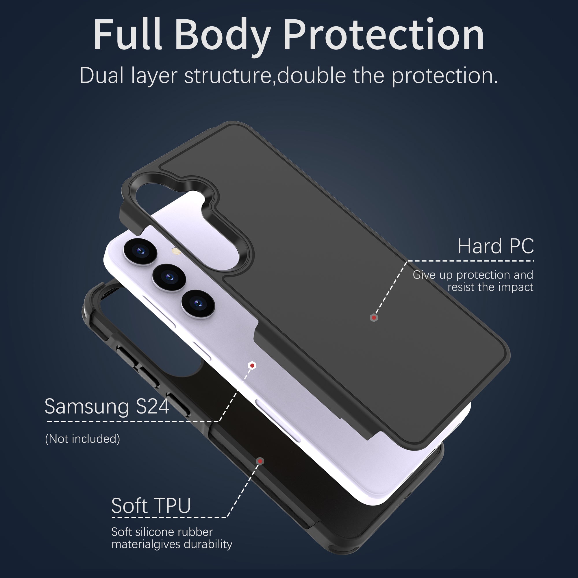 Samsung Galaxy S24 Case Box Military-grade Protection