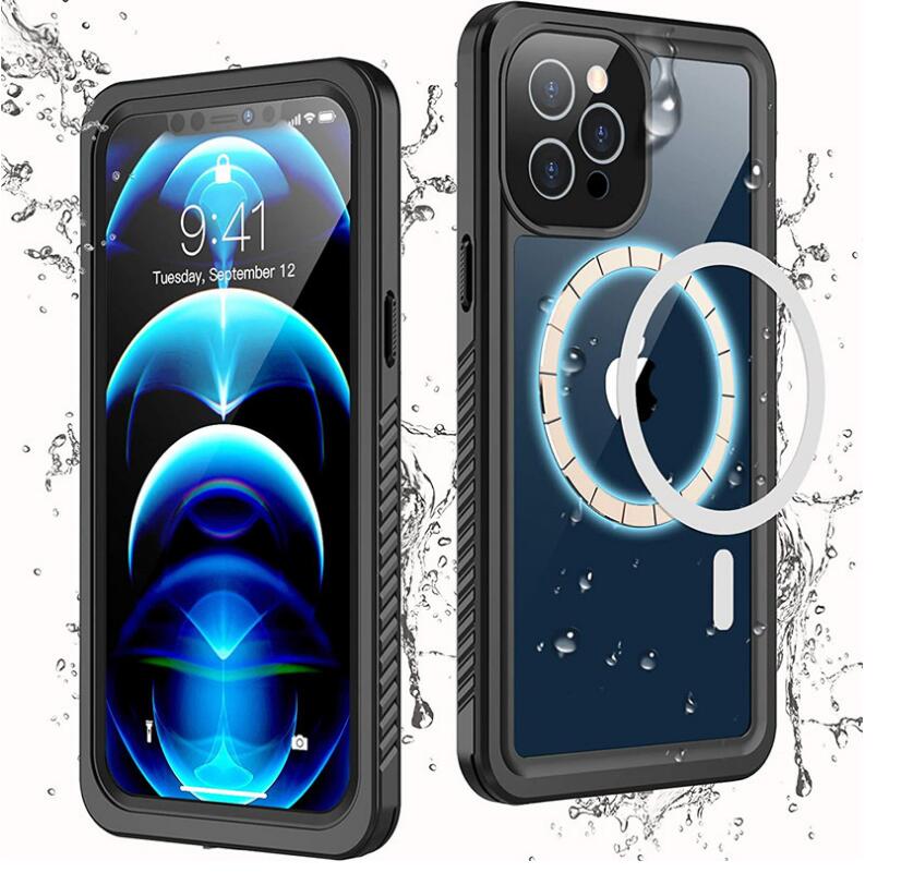 Apple iPhone 12 Pro Max Case Waterproof Twill Crystal Magsafe
