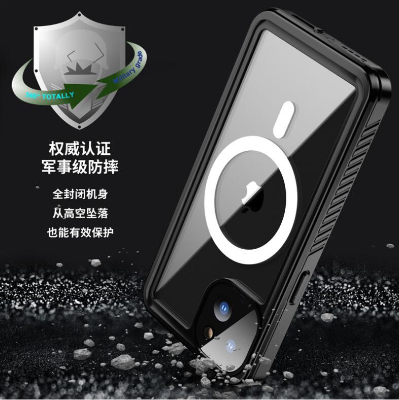 Apple iPhone 13 Case Waterproof Twill Crystal Magsafe