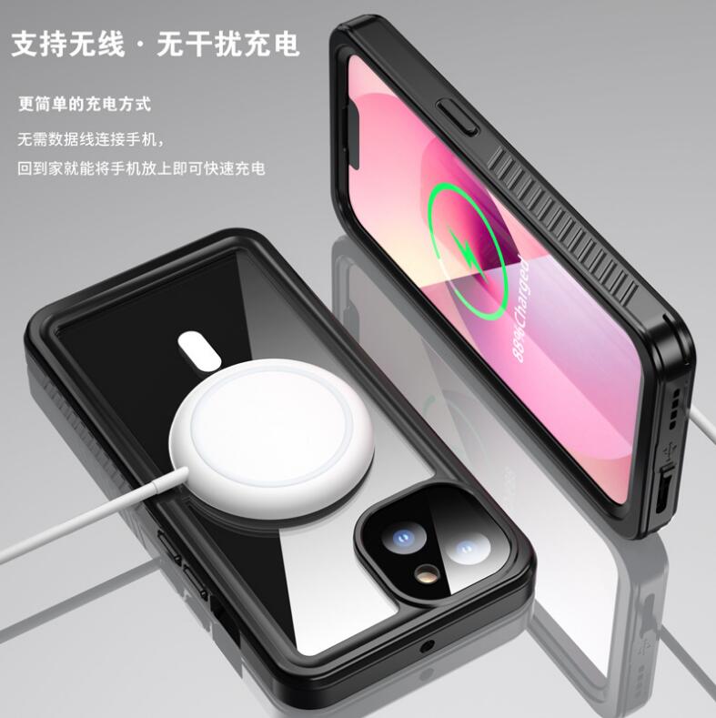 Apple iPhone 13 Case Waterproof Twill Crystal Magsafe