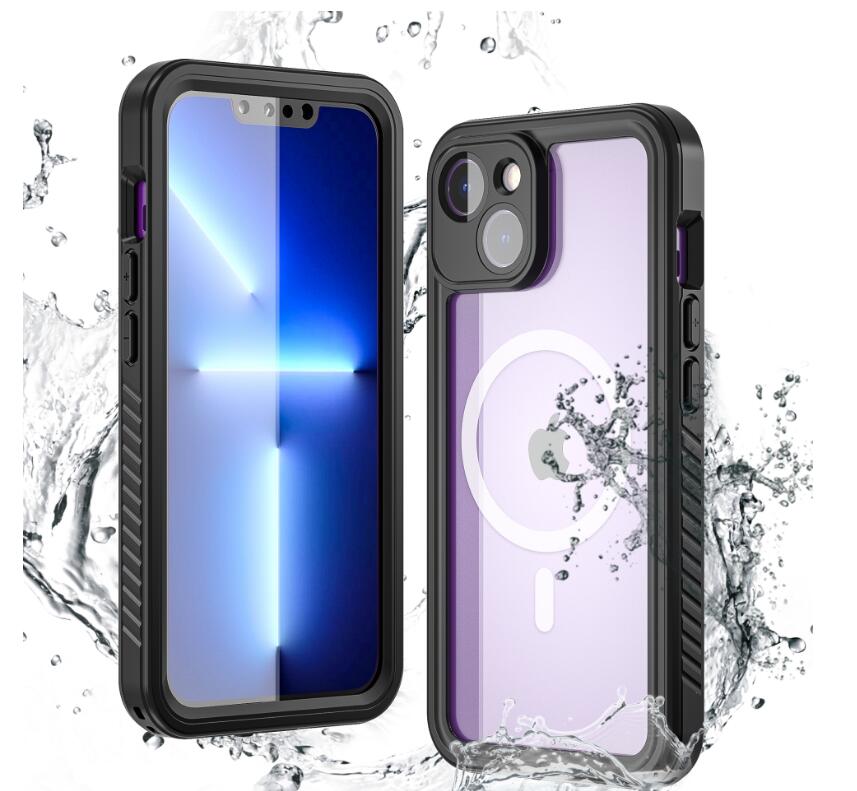 Apple iPhone 14 Plus Case Waterproof Twill Crystal Magsafe