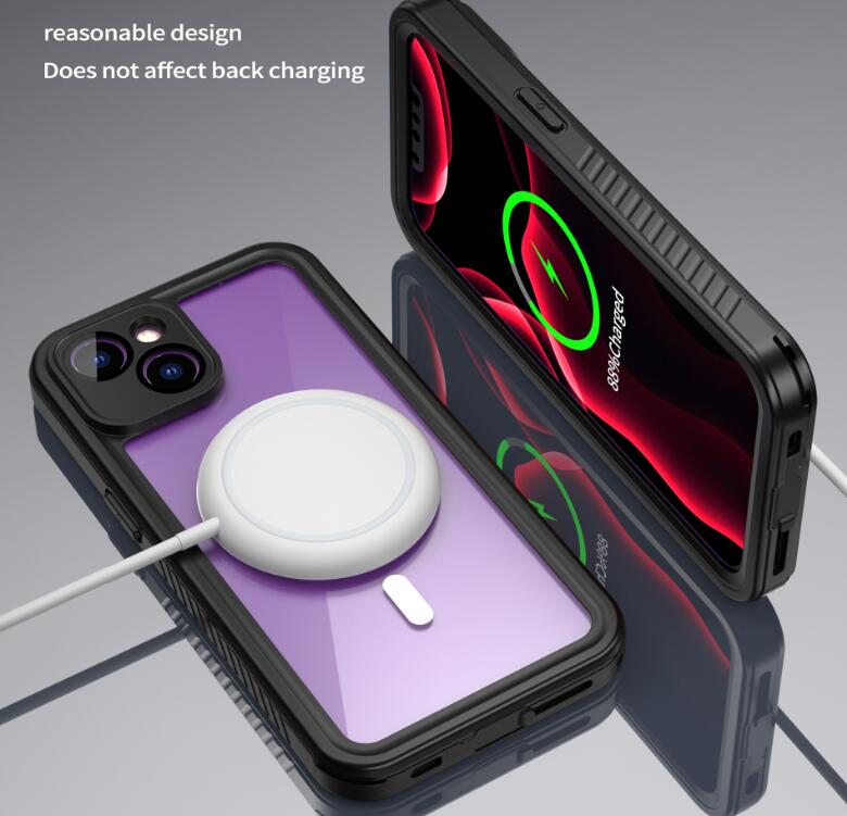 Apple iPhone 14 Plus Case Waterproof Twill Crystal Magsafe