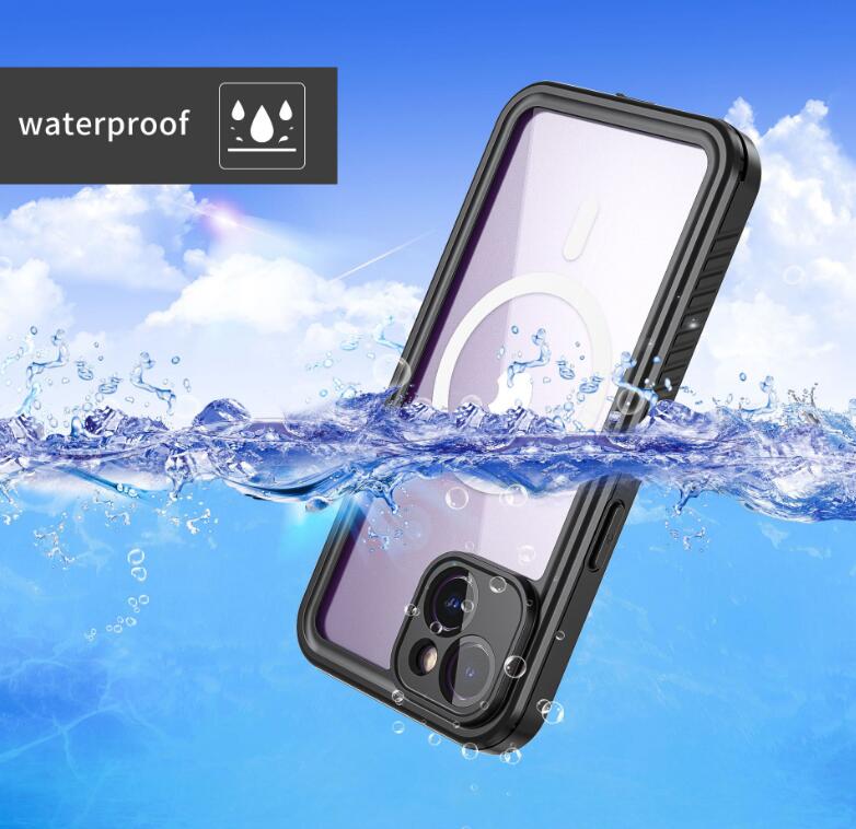Apple iPhone 14 Plus Case Waterproof Twill Crystal Magsafe
