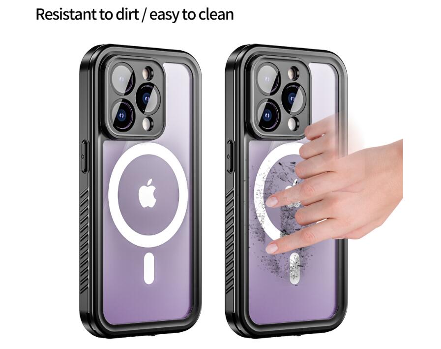 Apple iPhone 14 Pro Max Case Waterproof Twill Crystal Magsafe