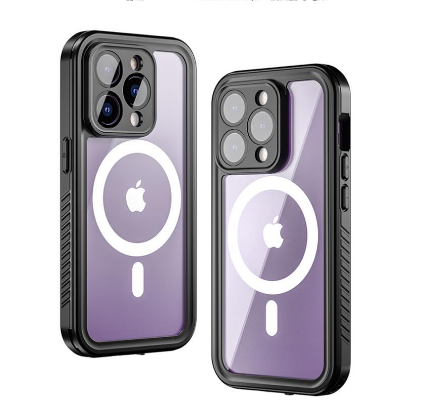 Apple iPhone 14 Pro Max Case Waterproof Twill Crystal Magsafe
