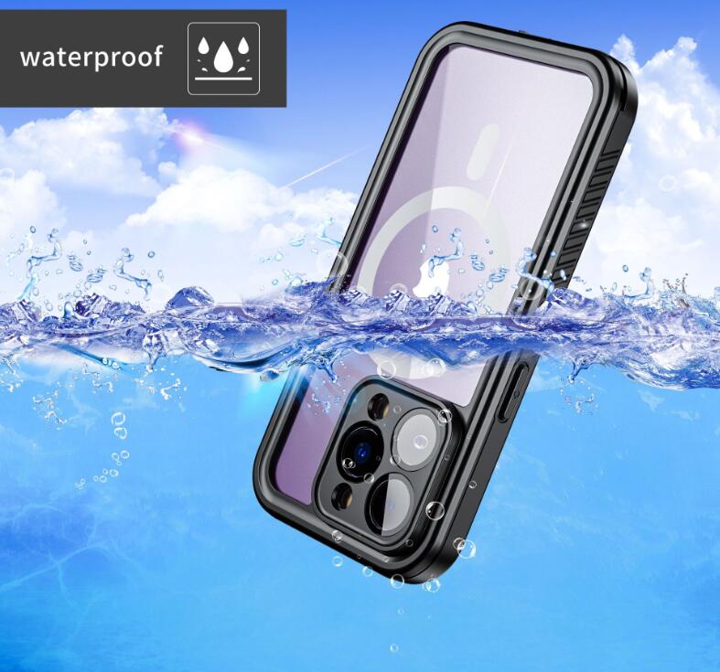 Apple iPhone 14 Pro Max Case Waterproof Twill Crystal Magsafe