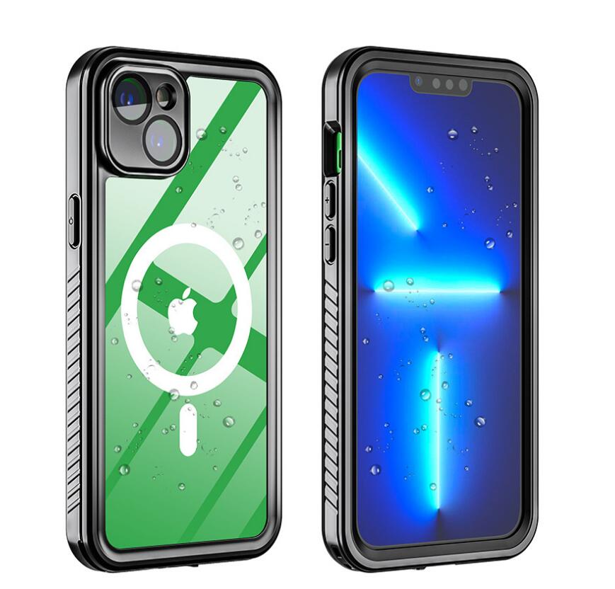 Apple iPhone 15 Case Waterproof Twill Crystal Magsafe