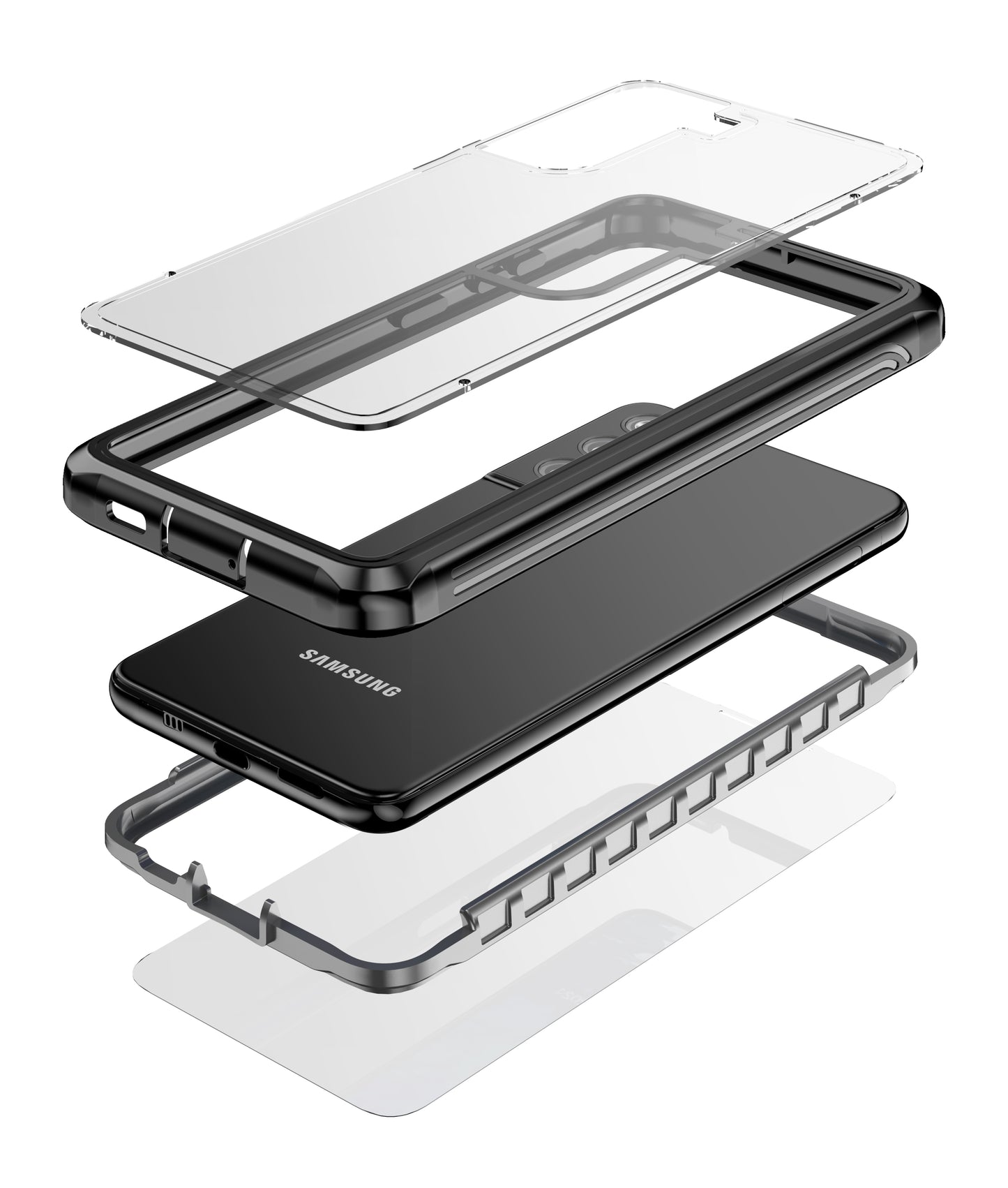 Samsung Galaxy S21 FE Case Rugged Built-in Screen Protector