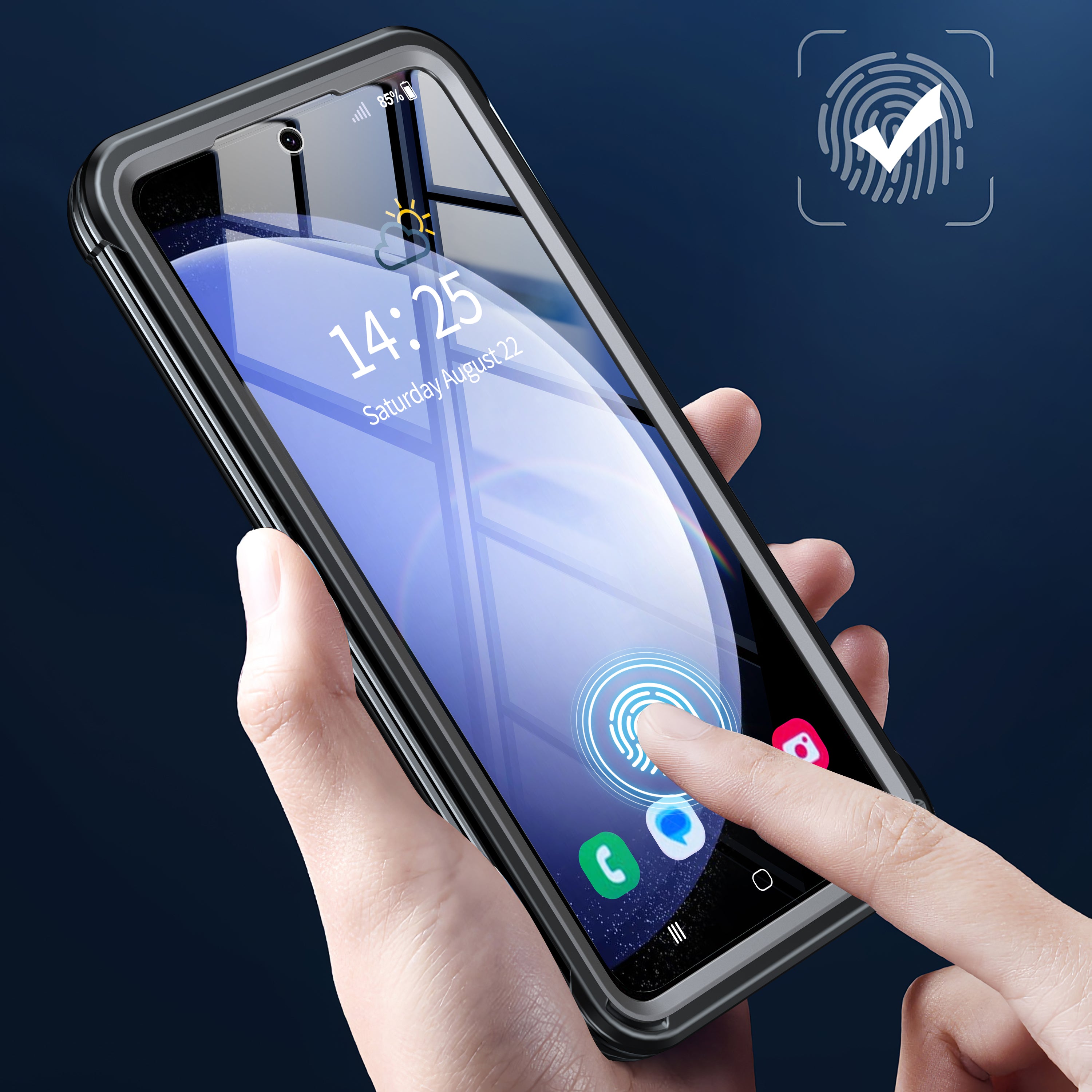Samsung Galaxy S24 Plus Case Rugged Built-in Screen Protector