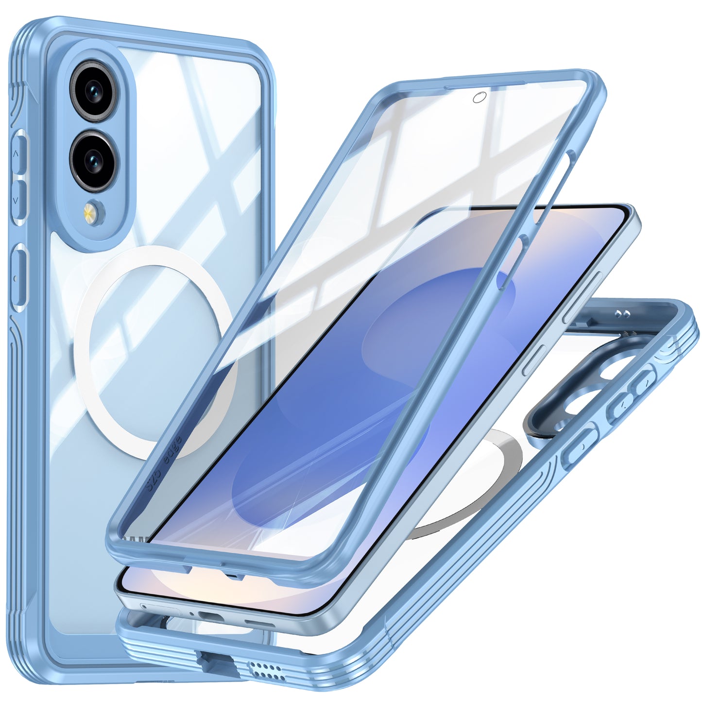 Samsung Galaxy S25 Edge Case Rugged Built-in Screen Protector