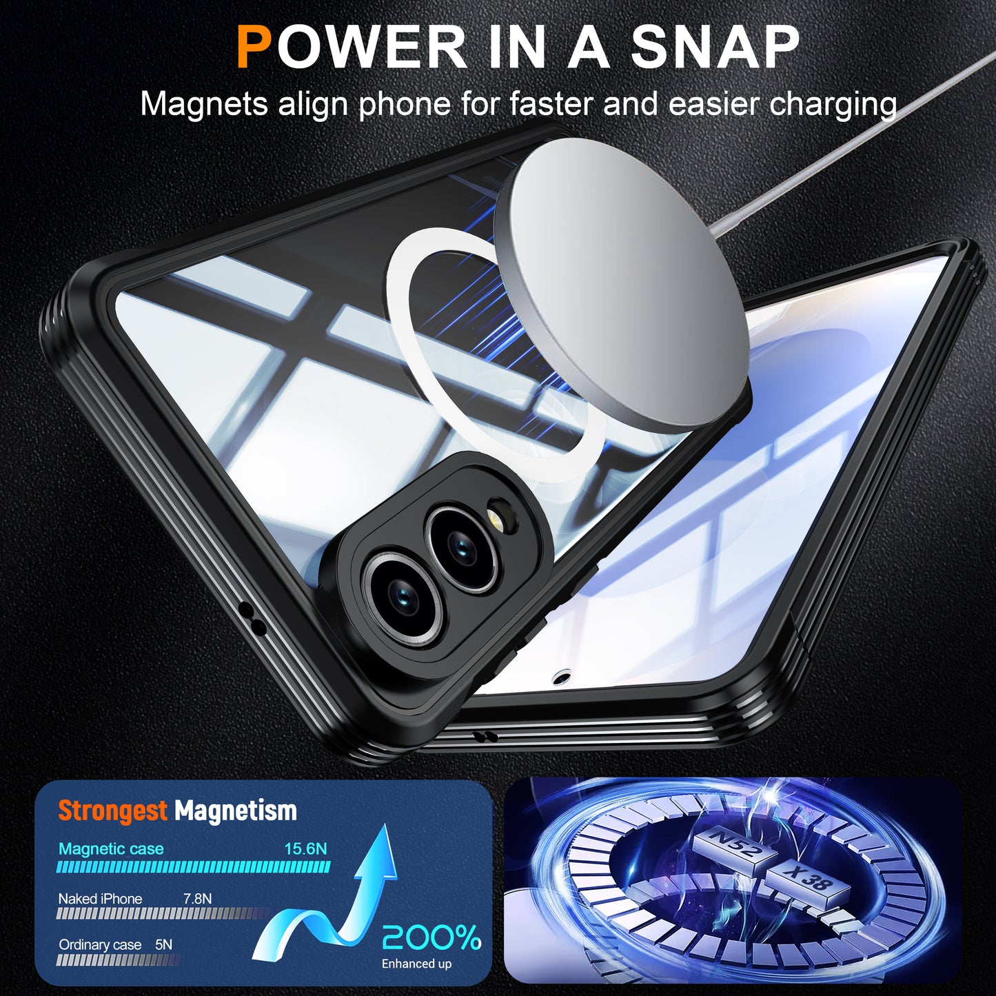 Samsung Galaxy S25 Edge Case Rugged Built-in Screen Protector