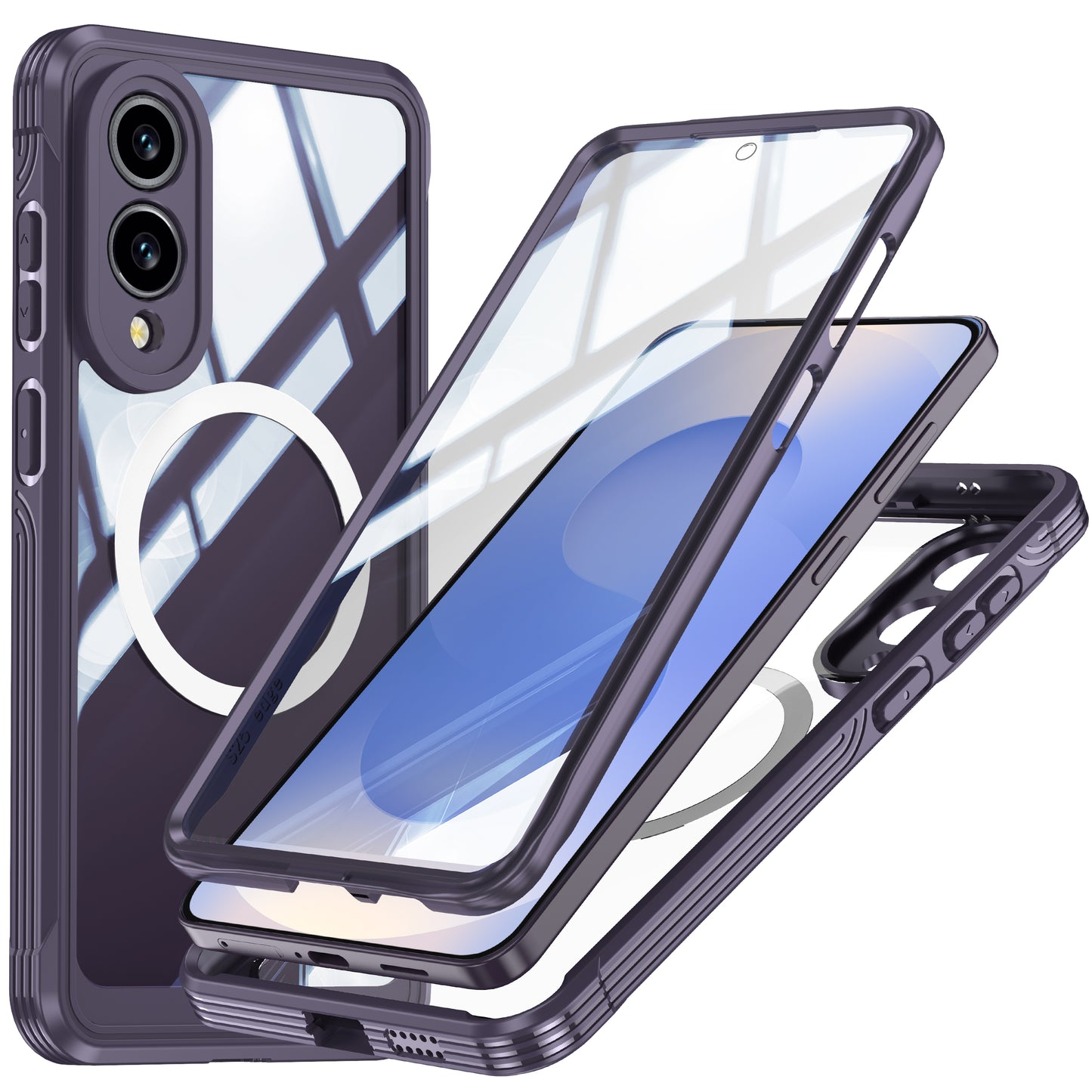 Samsung Galaxy S25 Edge Case Rugged Built-in Screen Protector