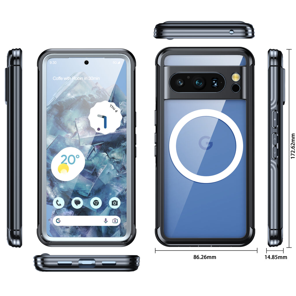 Google Pixel 8 Pro Case Rugged Built-in Screen Protector