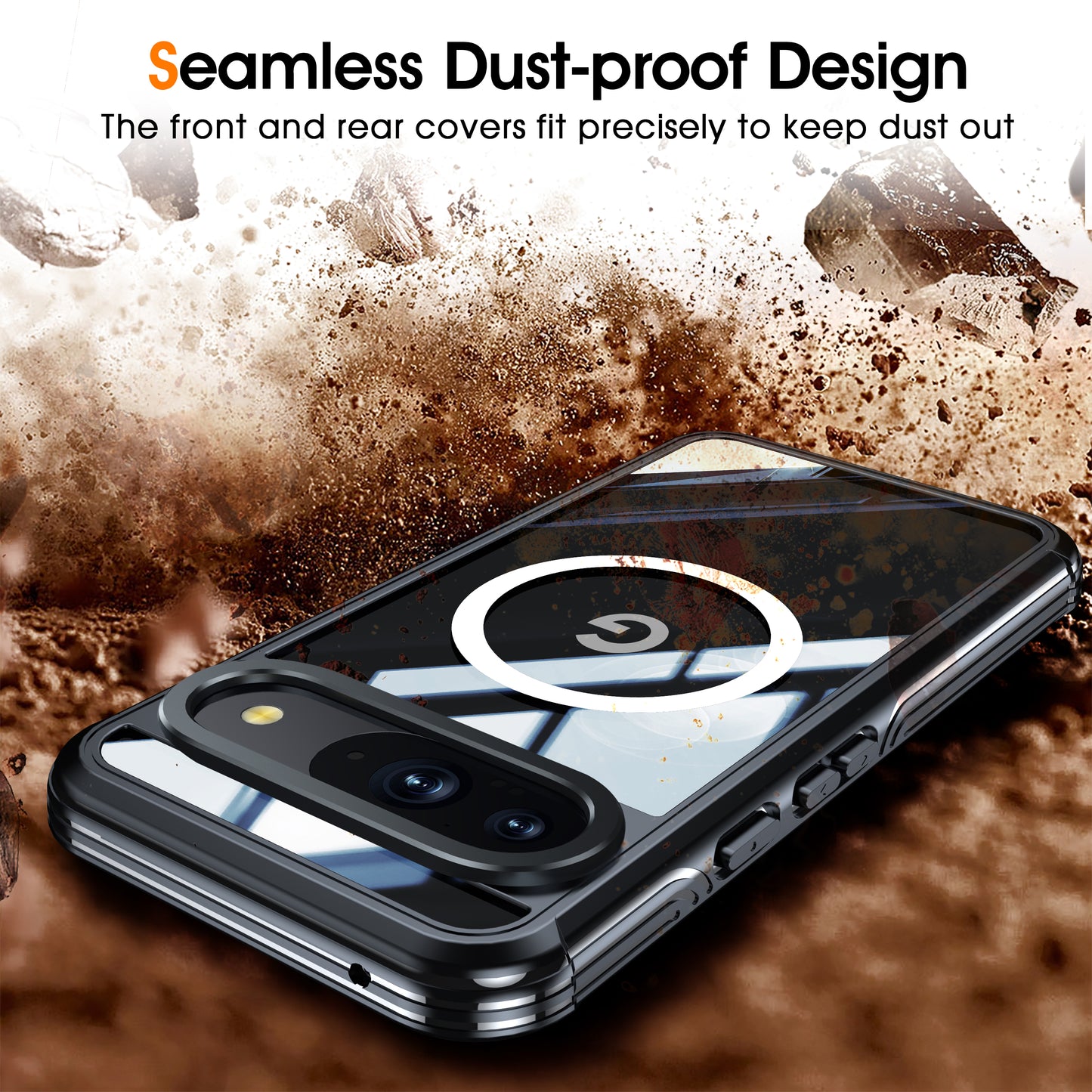 Google Pixel 9 Case Rugged Built-in Screen Protector