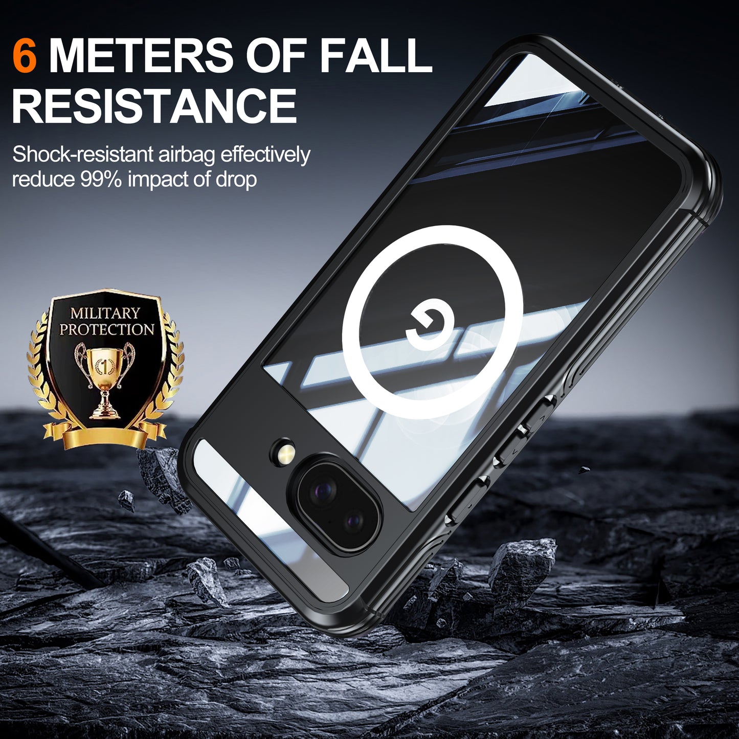 Google Pixel 9A Case Rugged Built-in Screen Protector