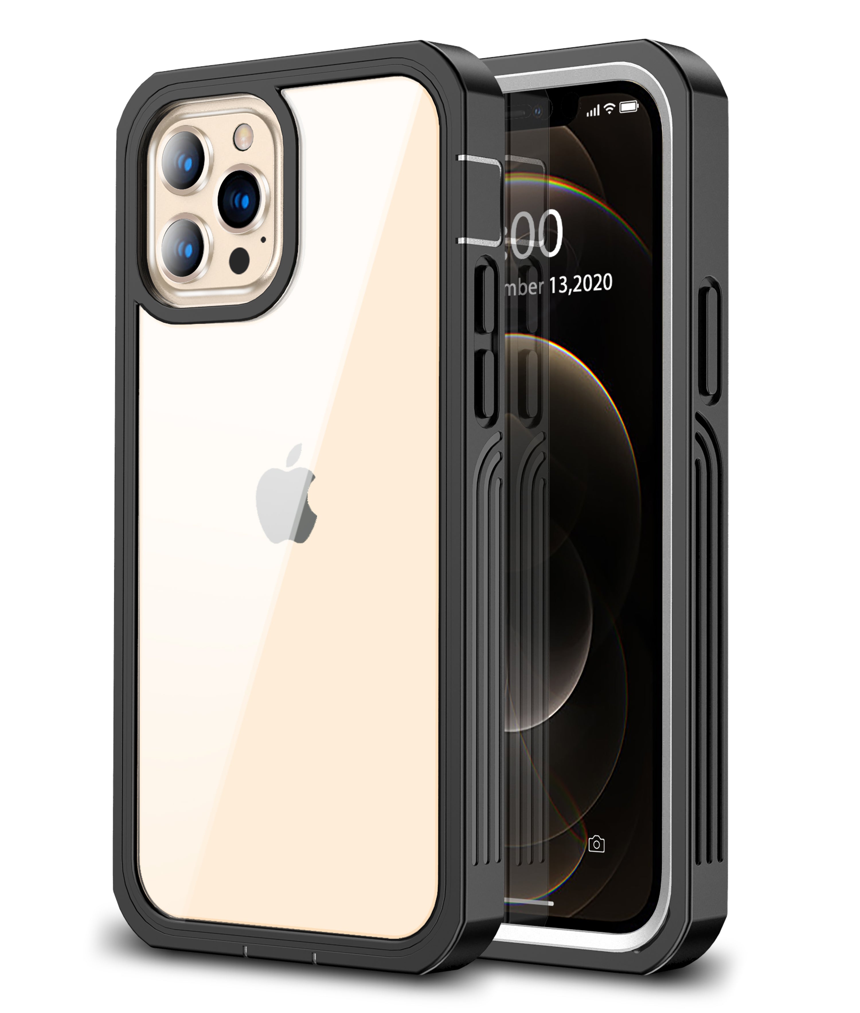 Apple iPhone 12 Pro Case Rugged Built-in Screen Protector