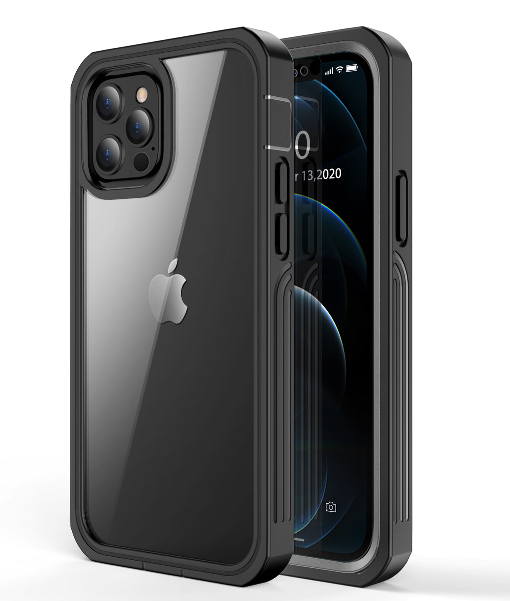 Apple iPhone 12 Pro Max Case Rugged Built-in Screen Protector