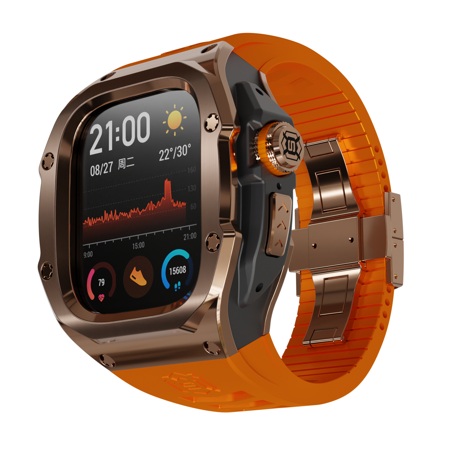 Apple Watch Ultra 2 Case Metal Modified Silicone Band