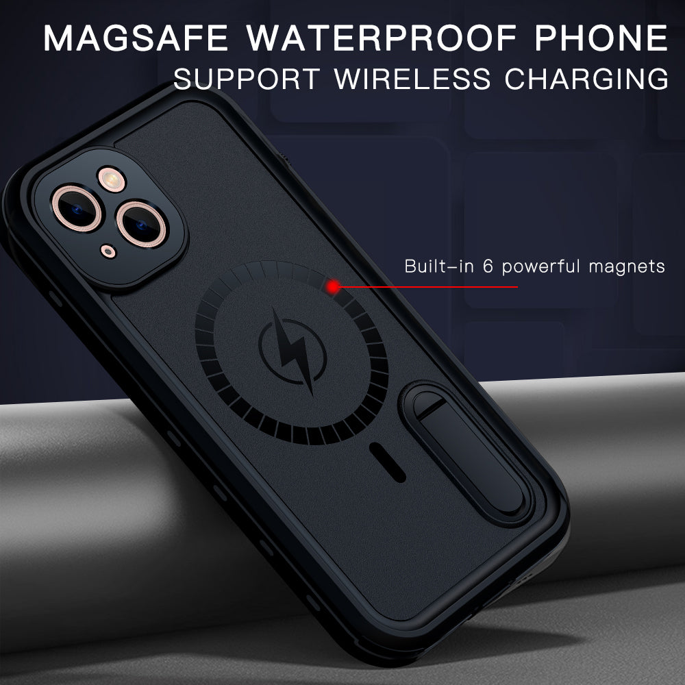 Apple iPhone 13 Mini Case Waterproof Solid Magsafe Stand