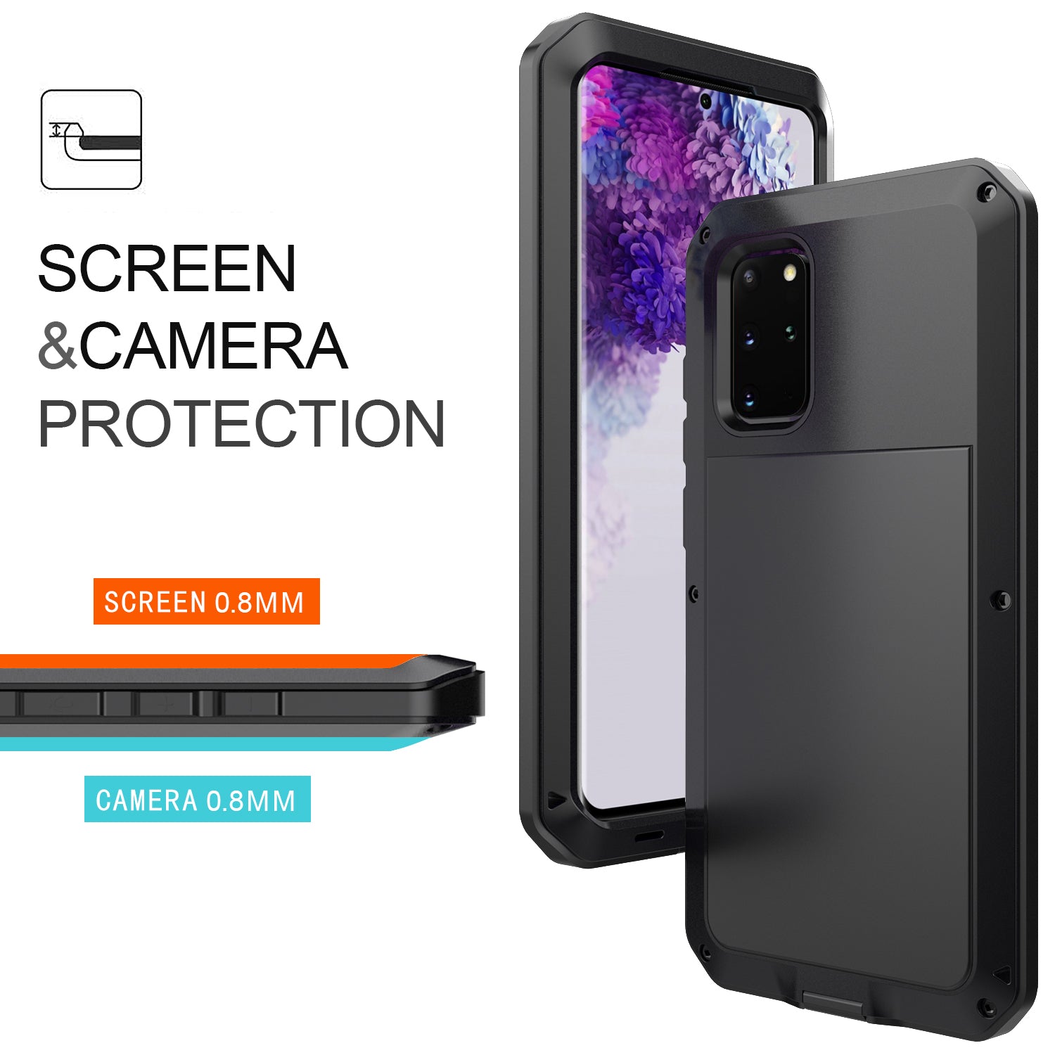 Samsung Galaxy S20 Plus Case Metal Tank Military Protection