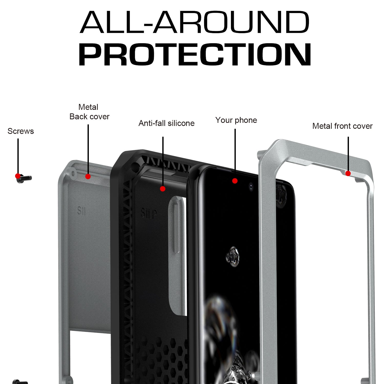 Samsung Galaxy S20 Ultra Case Metal Tank Military Protection