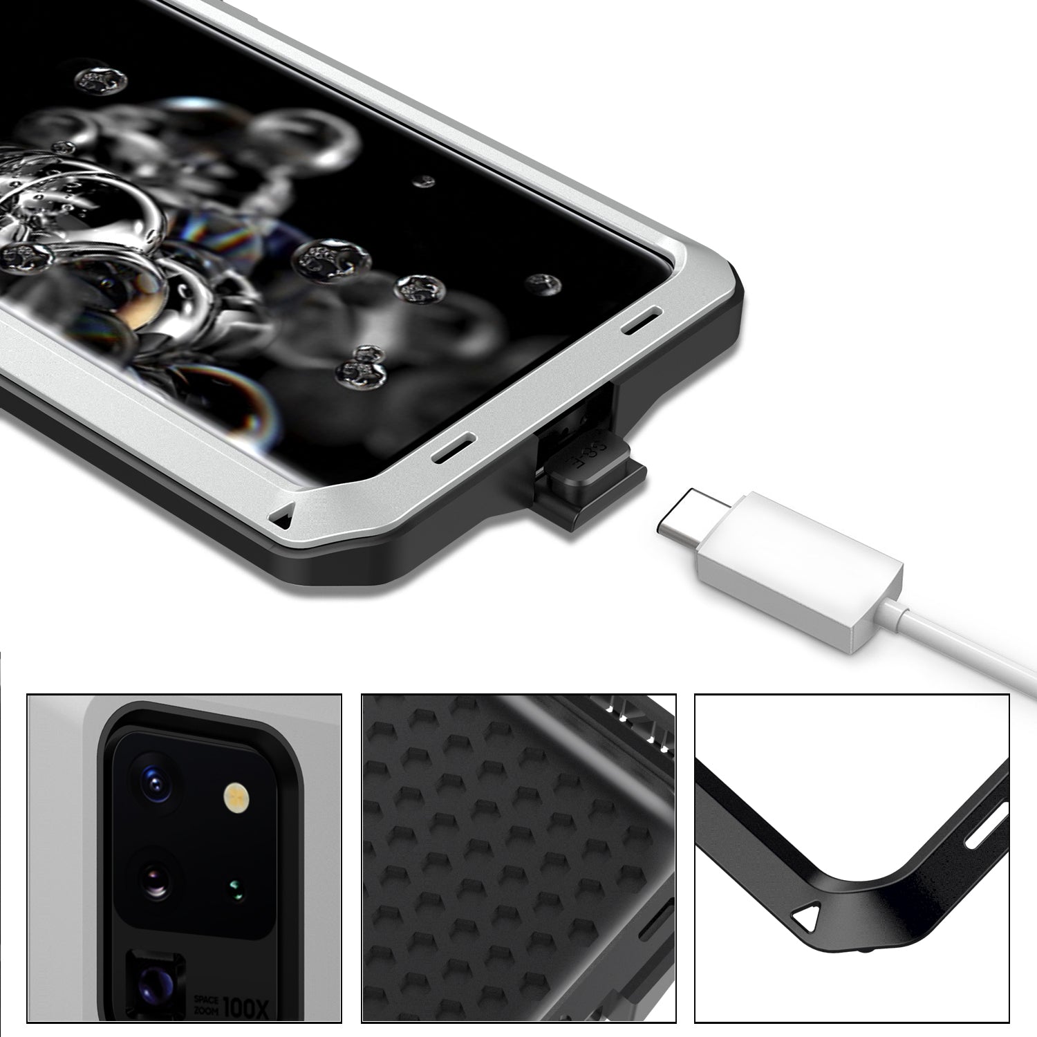 Samsung Galaxy S20 Ultra Case Metal Tank Military Protection