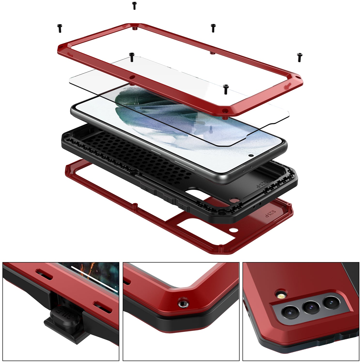 Samsung Galaxy S21 Case Metal Tank Military Protection