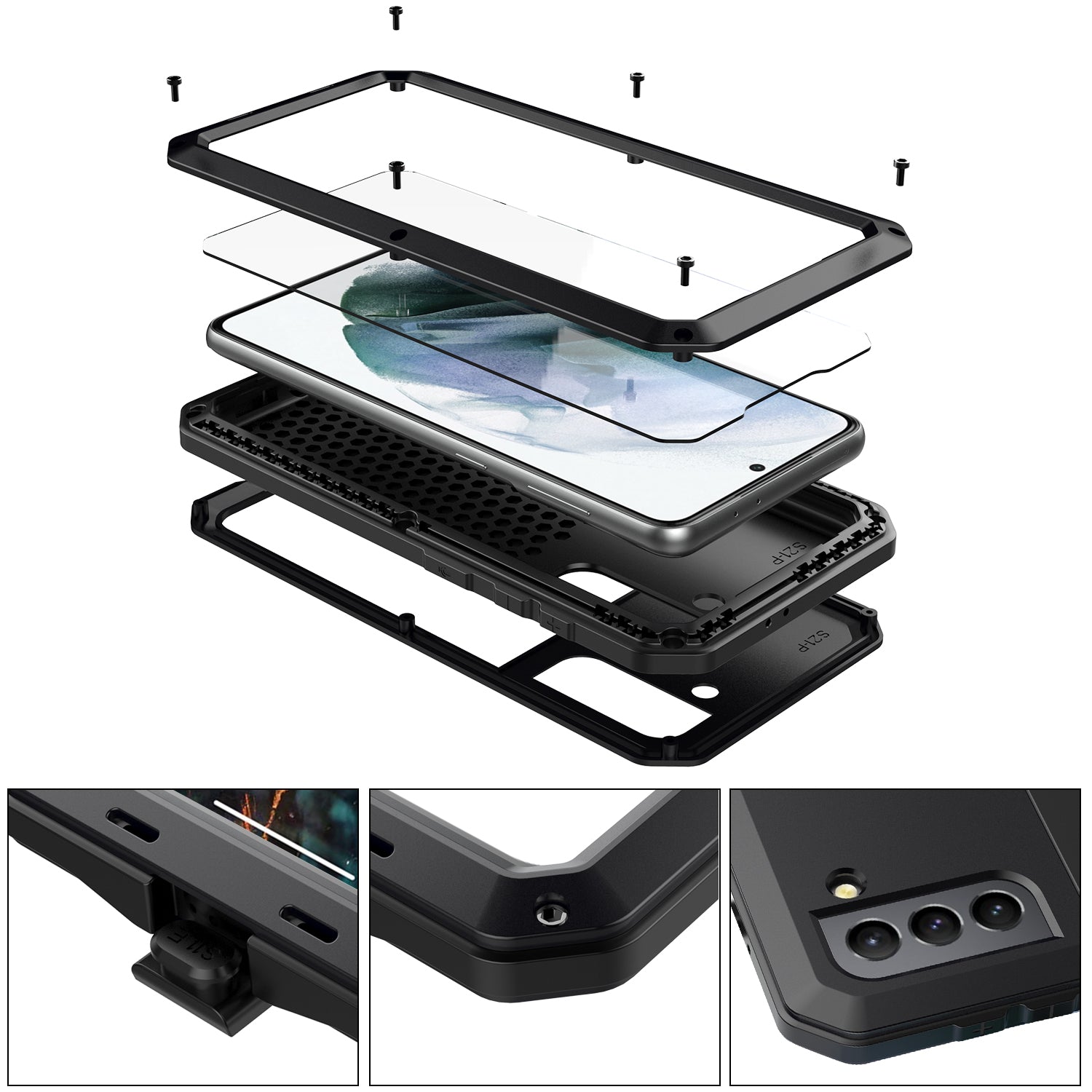 Samsung Galaxy S21 Plus Case Metal Tank Military Protection