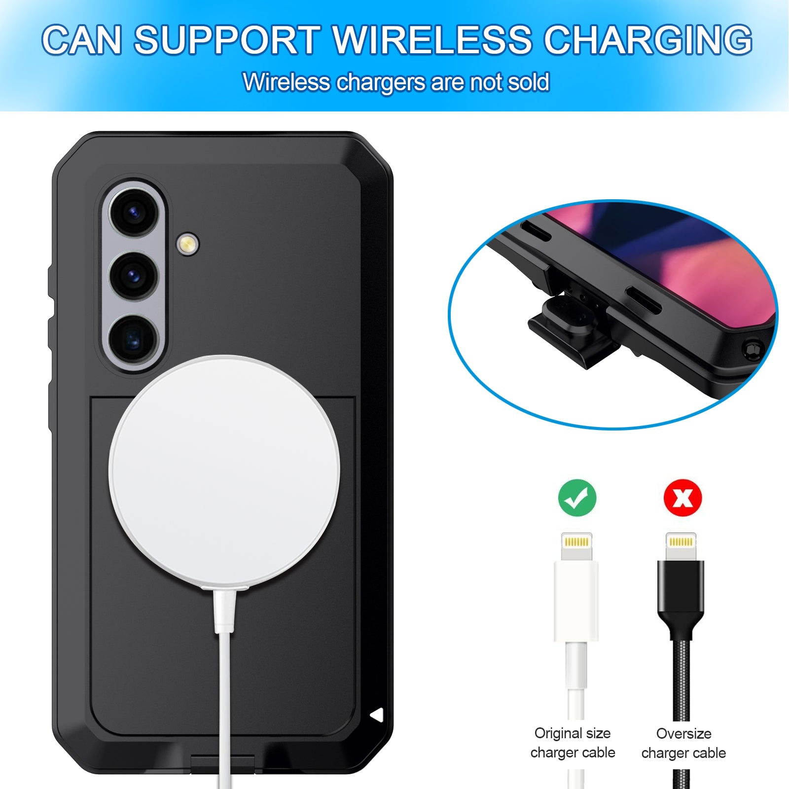 Samsung Galaxy S24 Plus Case Metal Tank Military Protection