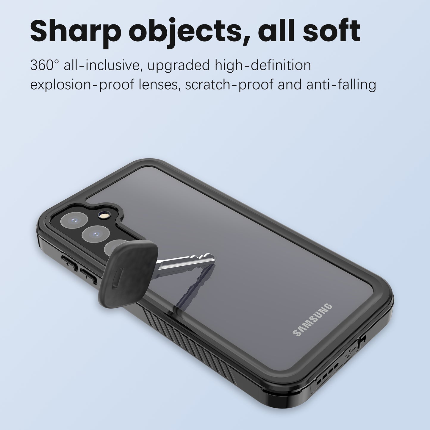 Samsung Galaxy A55 Case Waterproof Twill Crystal Full Protection