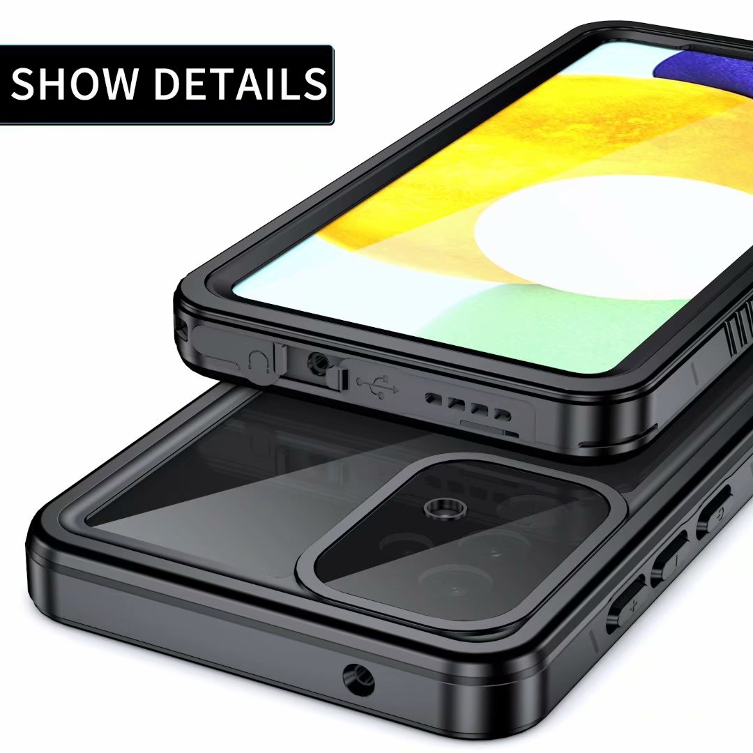 Samsung Galaxy A72 Case Waterproof Twill Crystal Full Protection