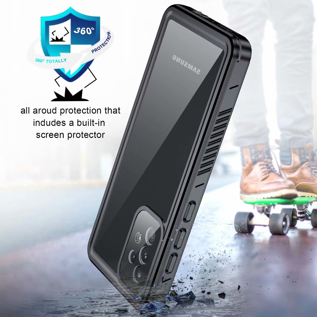 Samsung Galaxy A72 Case Waterproof Twill Crystal Full Protection