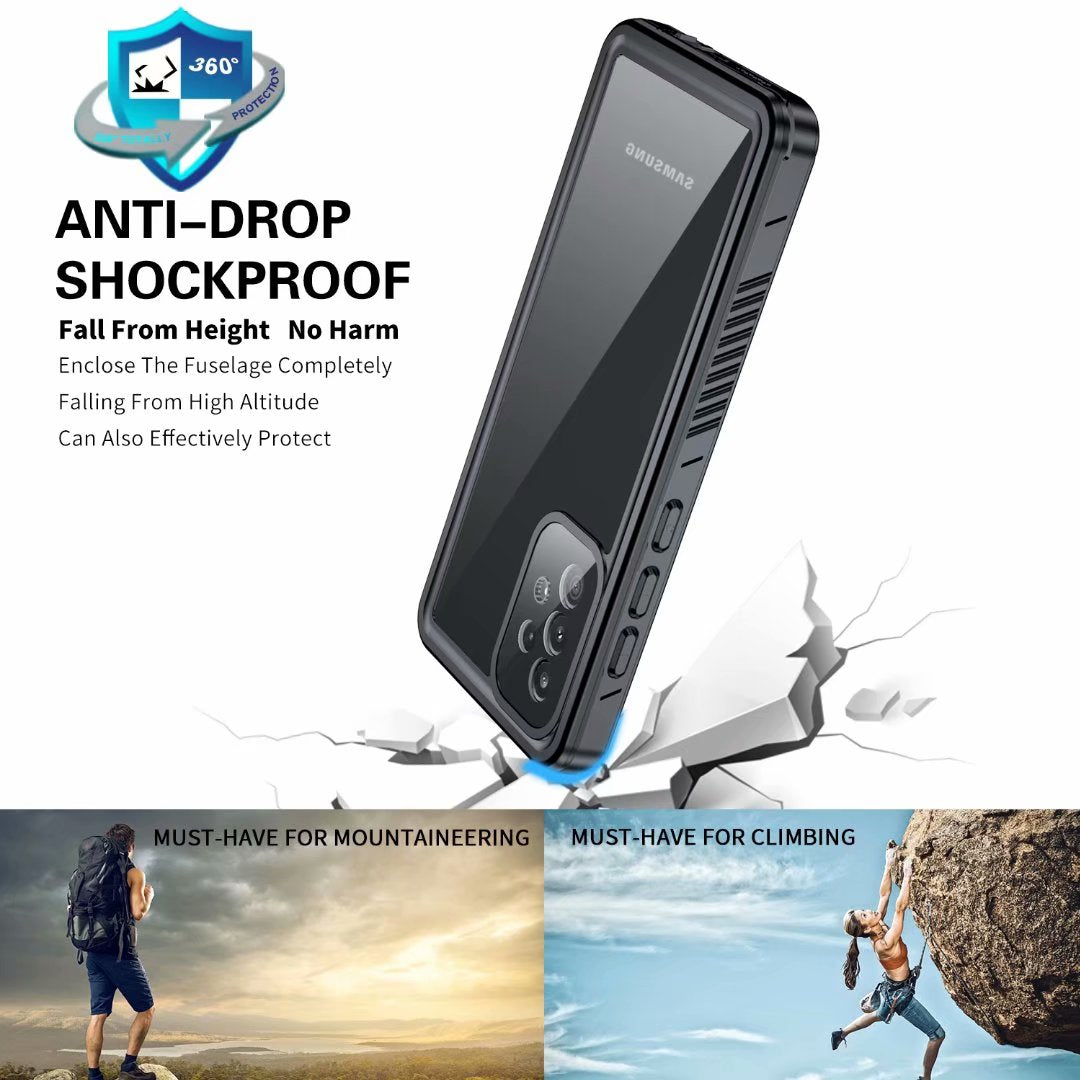 Samsung Galaxy A72 Case Waterproof Twill Crystal Full Protection