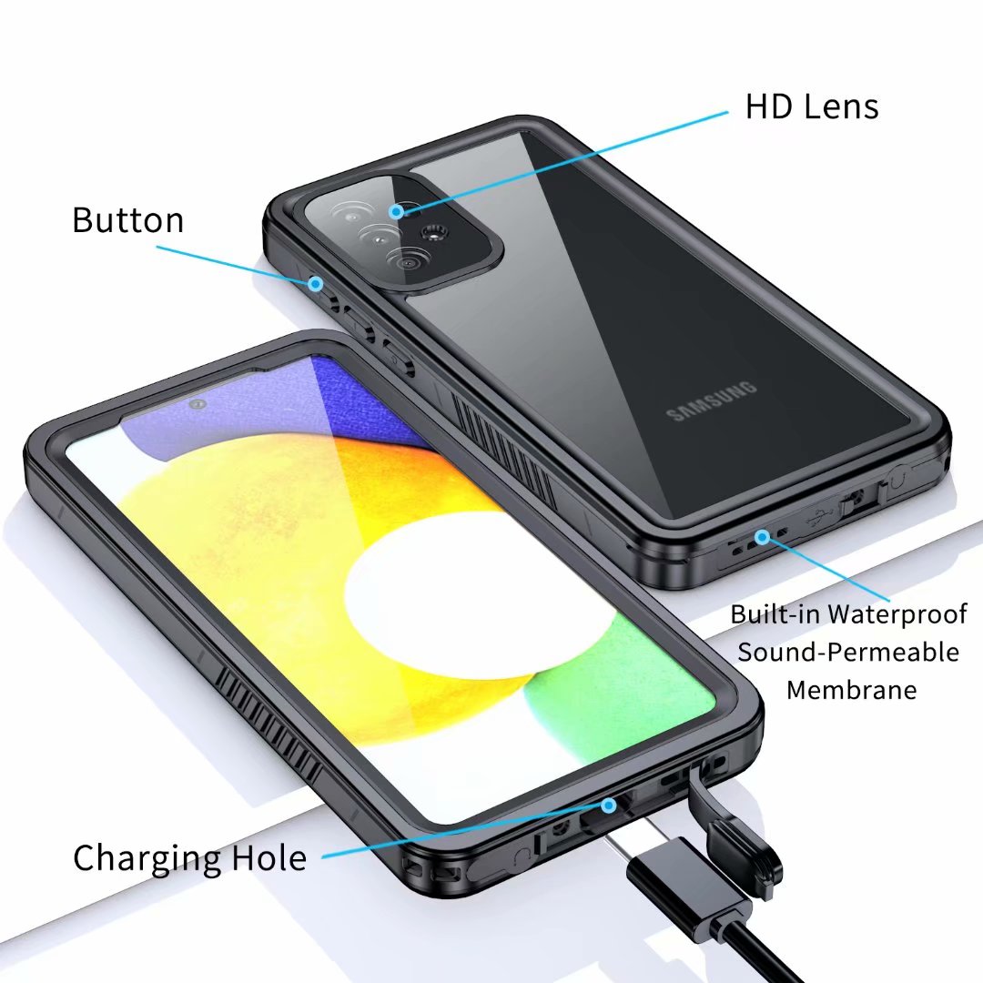 Samsung Galaxy A72 Case Waterproof Twill Crystal Full Protection