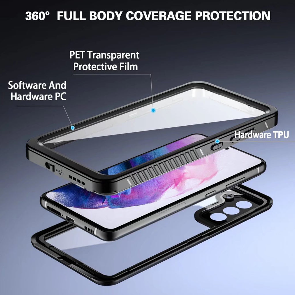 Samsung Galaxy S21 FE Case Waterproof Twill Crystal Full Protection