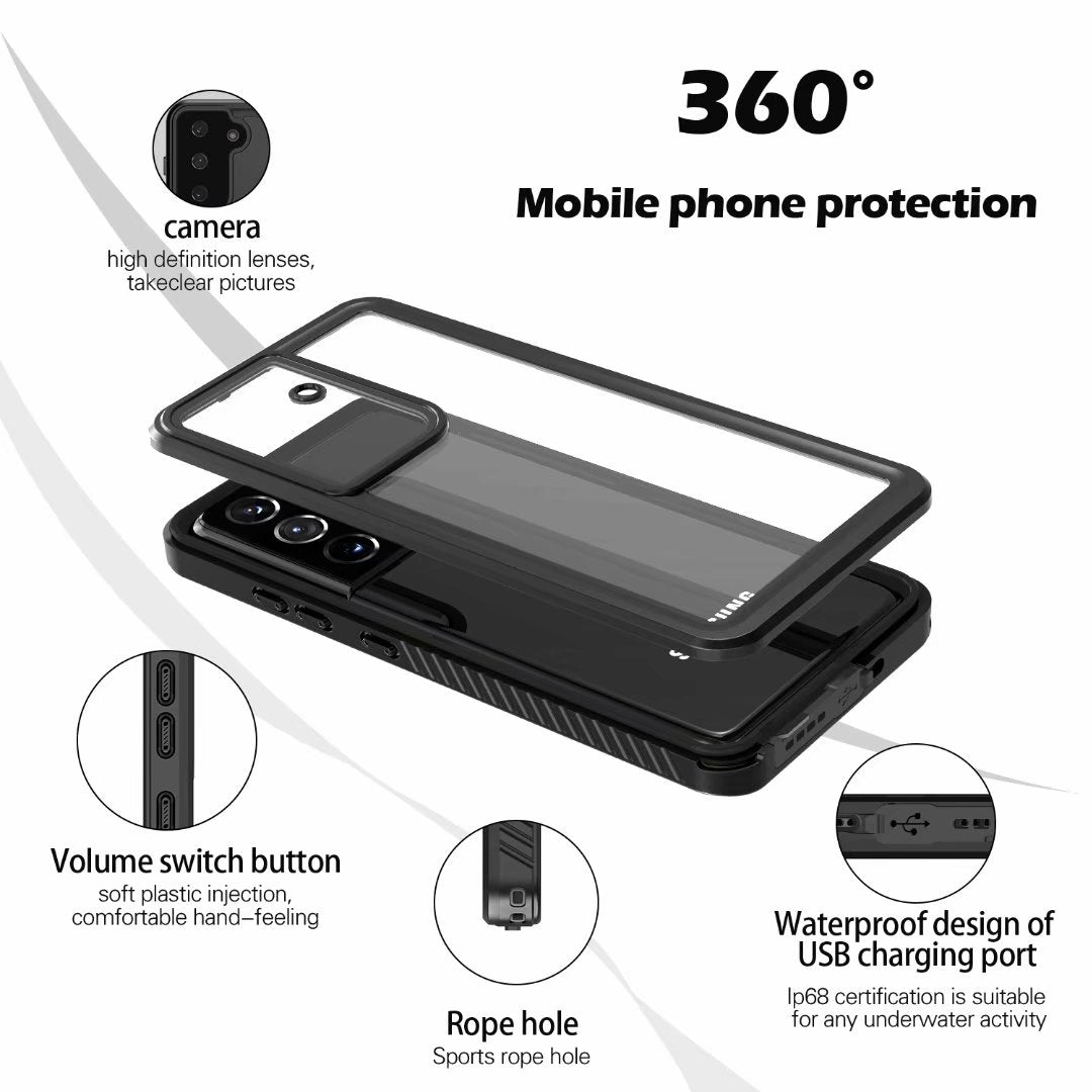 Samsung Galaxy S21 Ultra Case Waterproof Twill Crystal Full Protection