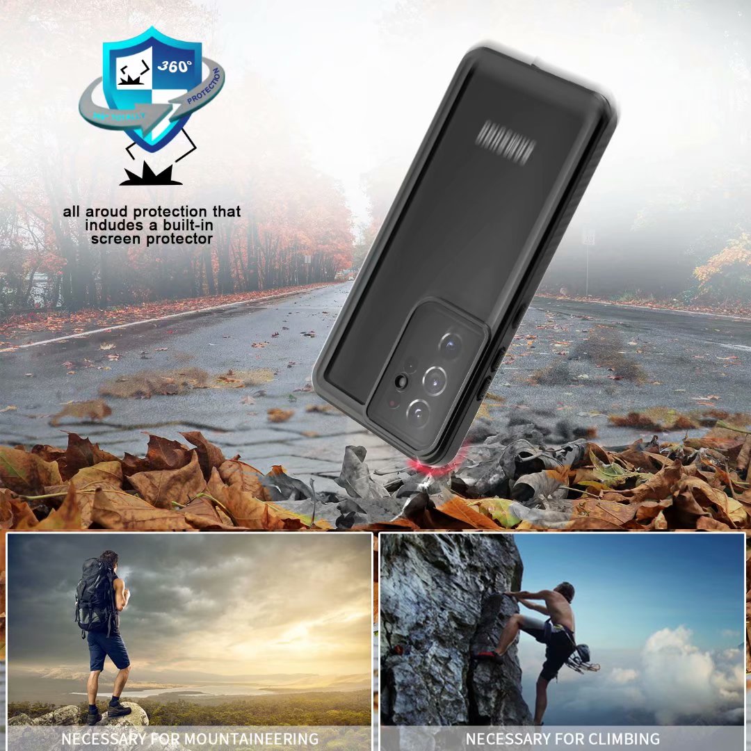 Samsung Galaxy S21 Ultra Case Waterproof Twill Crystal Full Protection