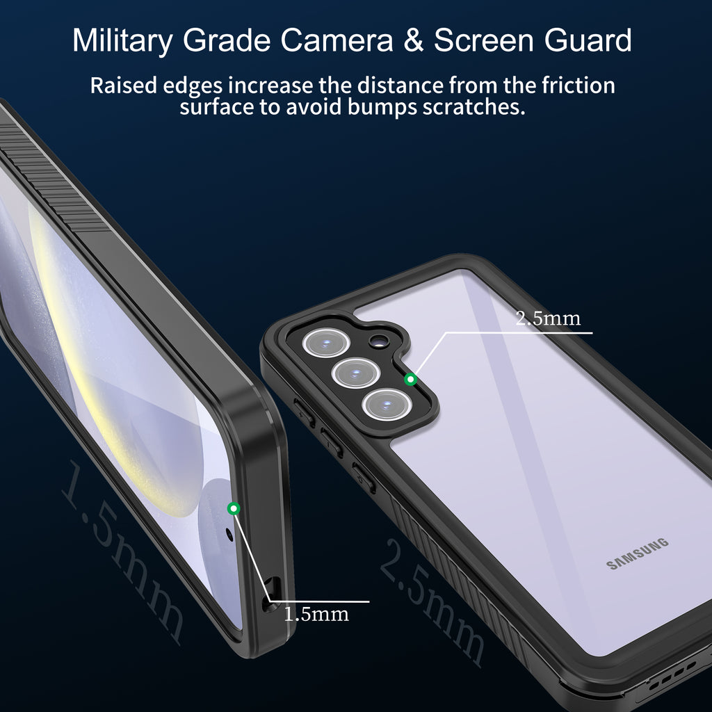 Samsung Galaxy S24 FE Case Waterproof Twill Crystal Full Protection