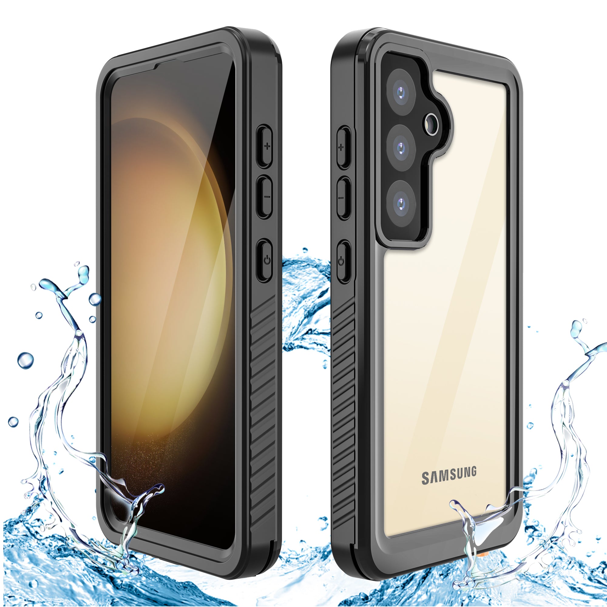 Samsung Galaxy S24 Plus Case Waterproof Twill Crystal Full Protection