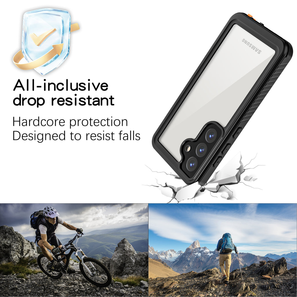 Samsung Galaxy S25 Case Waterproof Twill Crystal Full Protection