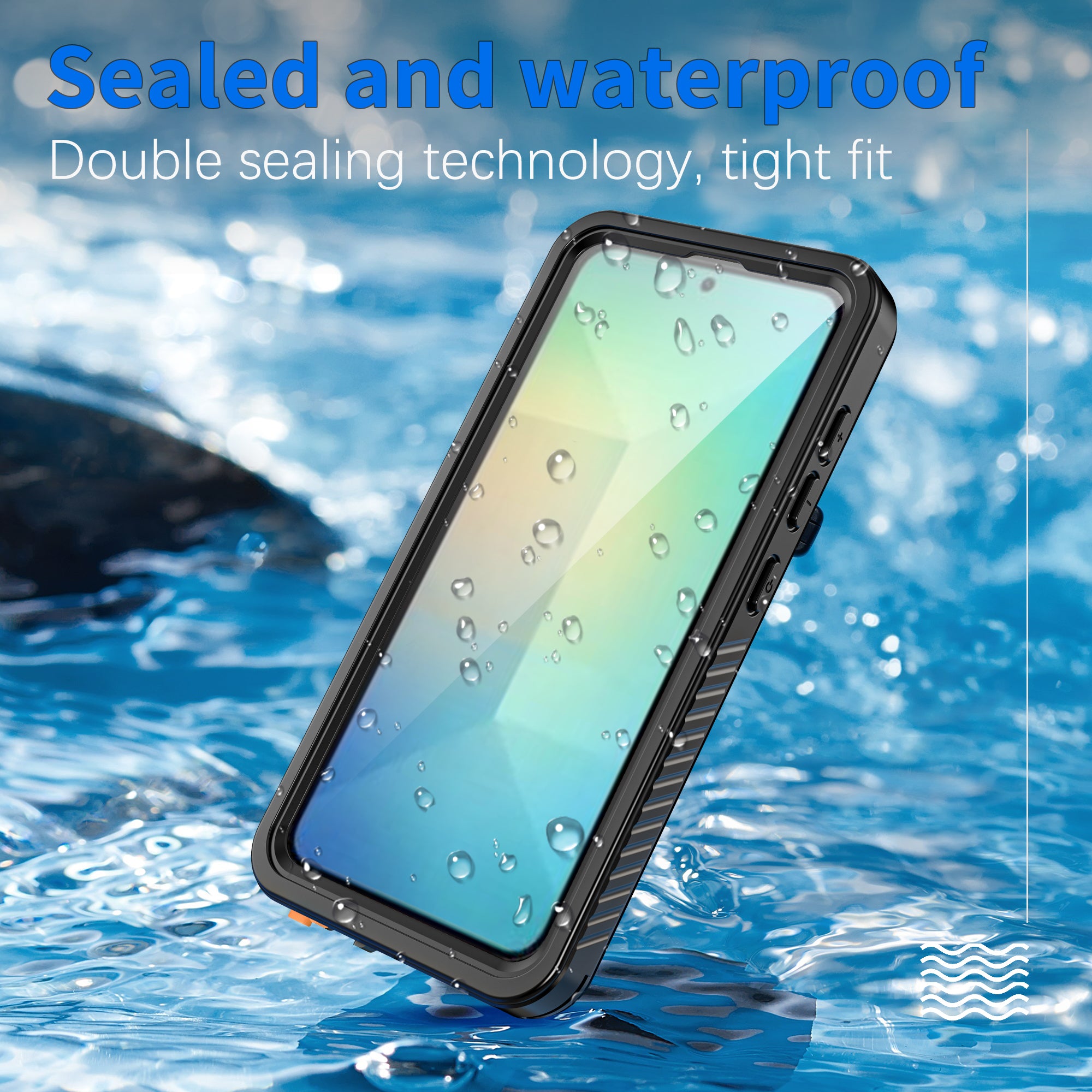 Samsung Galaxy S25 Case Waterproof Twill Crystal Full Protection