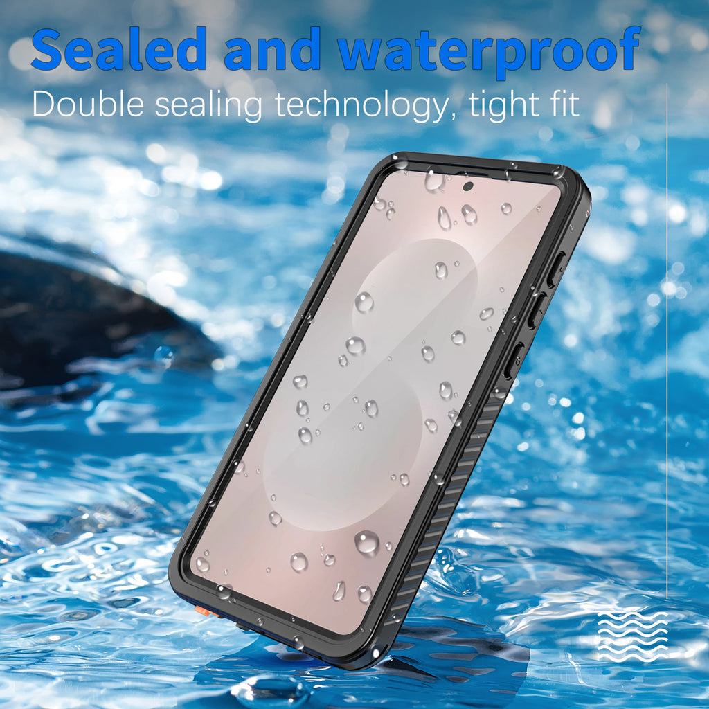 Samsung Galaxy S25 Edge Case Waterproof Twill Crystal Full Protection